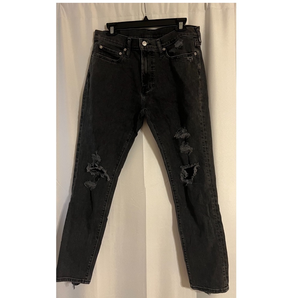 Distressed black jeans